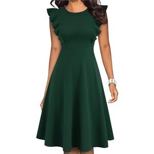 NWT Amazon Yathon Ruffle Sleeve A-Line Party Dress, Size XL